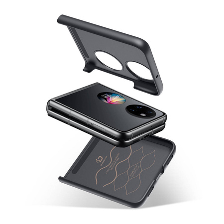 Dux Ducis Fino etui pokrowiec pokryty nylonowym materiałem Huawei P50 czarny