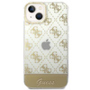 Original Case IPHONE 14 PLUS Guess Hardcase 4G Pattern Script gold