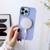 Magnetische farbige matte Hülle für iPhone 15 Plus – Lila