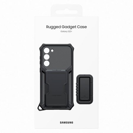 Samsung Rugged Gadget Case für Samsung Galaxy S23+ Rugged Cover Ring Holder Stand Grau (EF-RS916CBEGWW)