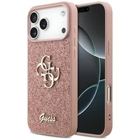 Etui Guess Fixed Glitter Big 4G na iPhone 17 Pro Max - różowe