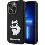 Karl Lagerfeld KLHCP14L3DRKHNK iPhone 14 Pro 6.1" schwarz/schwarz Hardcase Rubber Choupette 3D