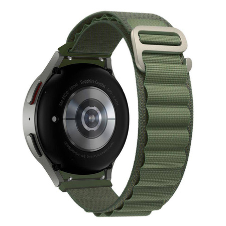 Strap for SAMSUNG GALAXY WATCH 4 / 5 / 5 PRO (40 / 42 / 44 / 45 / 46 MM) Tech-Protect Nylon Pro Green military