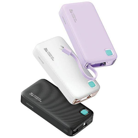 USAMS Powerbank with retractable USB-C Retractable cable 10000 mAh PD 20W Fast Charge XY Series purple/purple 10KCD22403 (US-CD224)