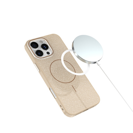 Nakładka Glitter Thin Mag do iPhone 17 Air 6,6" brązowa