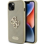 Guess Perforated 4G Glitter Hülle für iPhone 15 – Gold