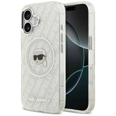 Karl Lagerfeld IML Karl Head Logo MagSafe iPhone 17 Case - Gray