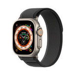 Sportowy pasek na rzepy do Apple Watch Ultra / 8 / 7 / 6 / SE / 5 / 4 / 3 / 2 / 1 (42, 44, 45, 49 mm) Dux Ducis Strap YJ Version - czarno-szary