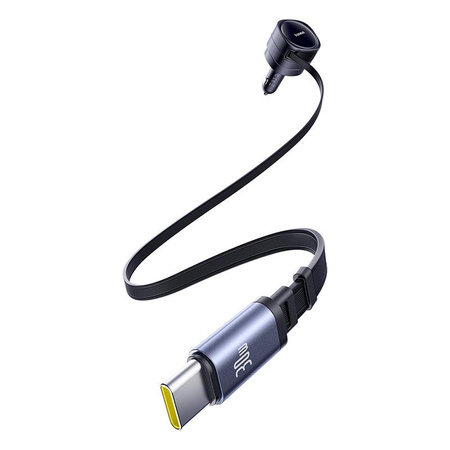 Baseus Enjoyment Max Ładowarka Samochodowa C+C Kable 60W Kosmiczna Czerń