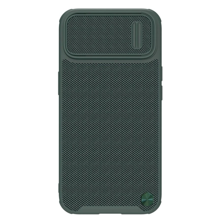 Nillkin Textured S Case für iPhone 14, gepanzerte Hülle mit Kameraabdeckung, grün