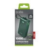 Powerbank SBS 10000 mAh 20W mit integriertem USB-C-Kabel und Digitalanzeige - grün