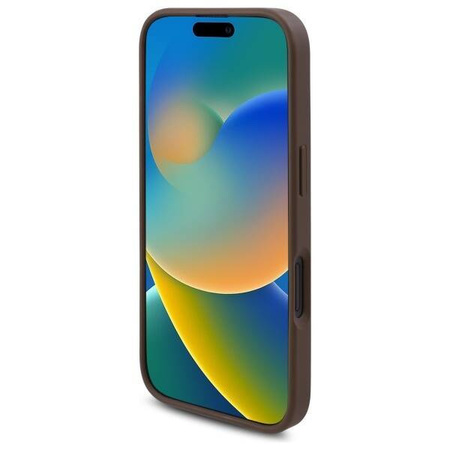 Original Case IPHONE 16 Guess Hardcase 4G Flowers Print MagSafe (GUHMP16SP4ROPEMCW) brown