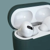 Hülle für AirPods 3 Silikon Softcase für Kopfhörer + Schlüsselanhänger Karabinerverschluss Anhänger schwarz (Hülle D)