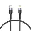 Cable 3A PD30W 0,25m USB-C - Lightning Tech-Protect Ultraboost black