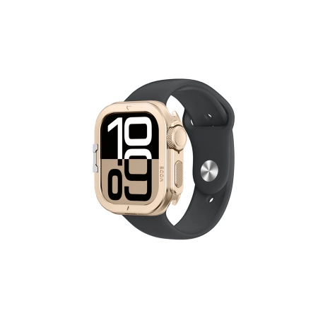 AmazingThing Titan Pro Metallgehäuse für Apple Watch 11 46 mm, Aluminium, Gold