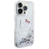 Etui Hello Kitty Liquid Glitter Charms Kitty Head na iPhone 15 Pro - srebrne