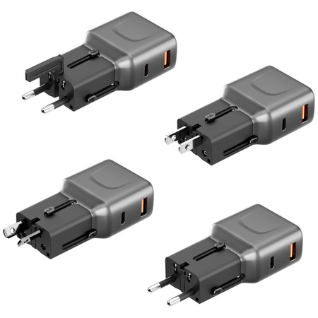 Ładowarka sieciowa Energea TravelGo      Adapter 35 USB-A/USB-C 35W grafitowo-czarny