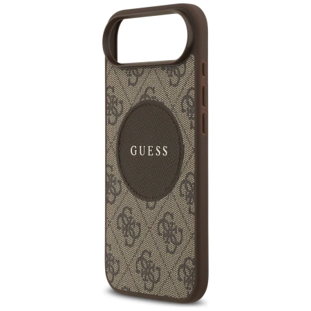Etui Guess 4G Circle Classic Logo MagSafe na iPhone Air - brązowe