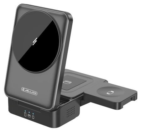 JELLICO 3in1 kabellose Ladegerät W25 15W schwarz