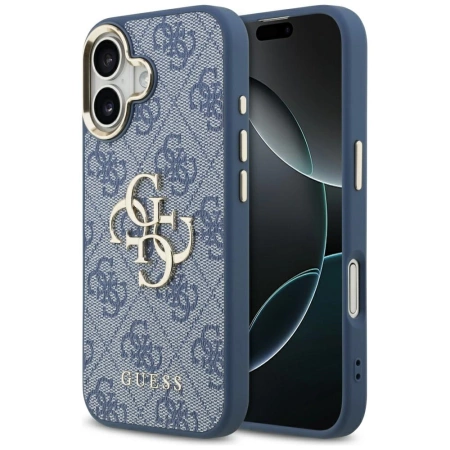 Guess 4G Big 4G Classic Logo Case for iPhone 17 - Blue and Gold