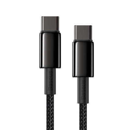 Baseus kabel USB Typ C - USB Typ C szybkie ładowanie Power Delivery Quick Charge 100 W 5 A 1 m czarny (CATWJ-01)