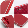 Kabura LUNA Book Carbon do SAMSUNG S25 FE czerwony