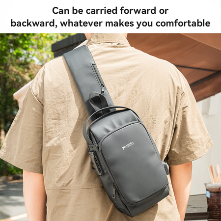 Yesido Plecak antykradzieżowy WB46 z kłódką czarny