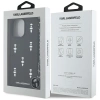 Karl Lagerfeld Saffiano Crystals w/Chain iPhone 16 Pro Case - Black