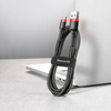 Baseus Cafule Cable wytrzymały nylonowy kabel przewód USB / micro USB 2A 3M czarno-czerwony (CAMKLF-H91)