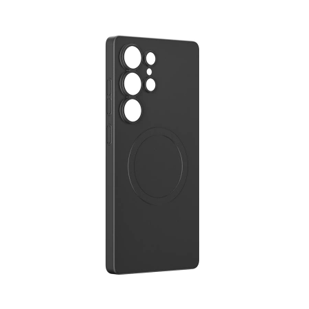 Etui silikonowe AMAZINGTHING Minimal Air Case z pierścieniem magnetycznym do Samsung Galaxy S25 Ultra - czarne