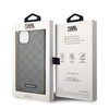 Original Handyhülle IPHONE 14 PLUS Karl Lagerfeld Hardcase Saffiano Mono Metal Logo (KLHCP14MSAKLHPG) grau