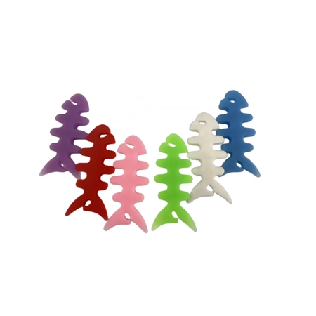 Fish-shaped headphone cable wrap - green