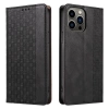 Magnetband-Hülle für iPhone 14 Pro Max Flip Wallet Mini Lanyard Stand Schwarz