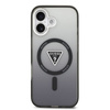 Guess Nakładka Magsafe IML Gradient Case With Print Triangle Logo & Silver Metal Camera Buttons Do iPhone 17 Czarna