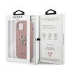 Guess nakładka do iPhone 13 Mini 5,4&quot; GUHCP13SSA4GSPI różowy hard case Saffiano 4G Metal Logo