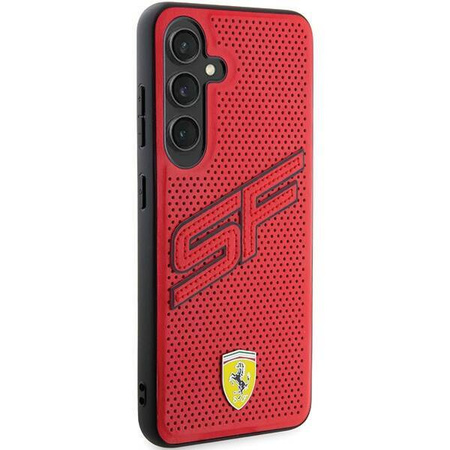 Oryginalne Etui FERRARI hardcase Big SF Perforated FEHCS24MPINR do Samsung Galaxy  S24 Plus Czerwony