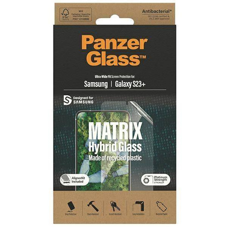 Schutzfolie SAMSUNG GALAXY S23+ PanzerGlass Matrix Screen Protection with Positioner (7319)