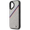 Etui BMW M Tricolor Metal Logo MagSafe do iPhone 17 - szare