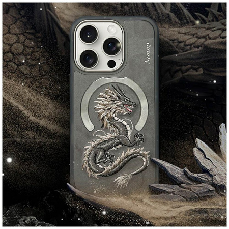 Etui Nimmy Dragon MagSafe do iPhone 16    Pro szary