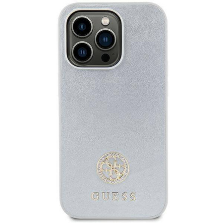 Guess GUHCP15MPS4DGPS iPhone 15 Plus 6.7" silver/silver hardcase Strass Metal Logo