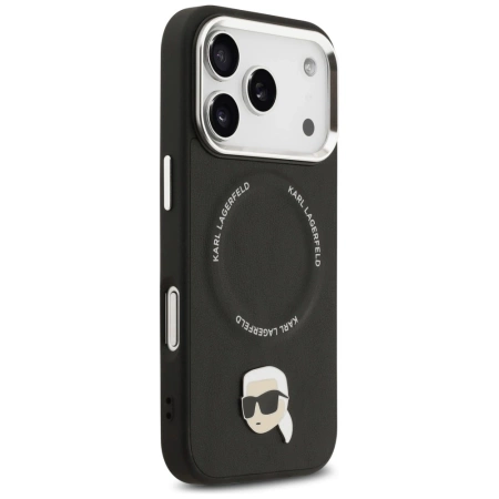 Etui Karl Lagerfeld Karl Pin MagSafe do iPhone 17 Pro Max - czarne