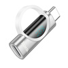 HOCO adapter Typ C (męski) do Lightning (żeński) z wyświetlaczem 3A 60W UA32A srebrny