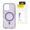 Etui Wozinsky Glitter Case z Mag Safe na Samsung Galaxy S25 - fioletowe z brokatem