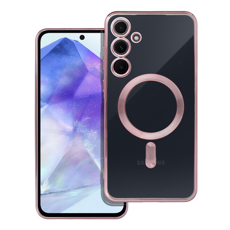 Futerał Electro Mag Cover kompatybilny z MagSafe do SAMSUNG A55 złoty róż