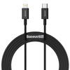 Baseus Superior kabel USB Typ C - Lightning do szybkiego ładowania Power Delivery 20 W 2 m czarny (CATLYS-C01)