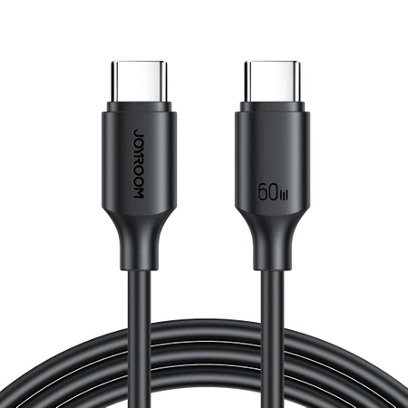 Joyroom kabel USB-C - USB-C 480Mb/s 60W 1m czarny (S-CC060A9)