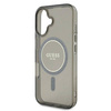 Original Case IPHONE 16 Guess Hardcase IML Glitter Circle MagSafe (GUHMP16SHFGEREK) black