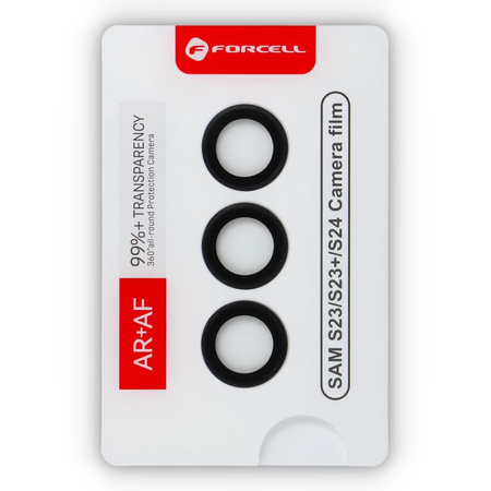 Szkło hartowane Forcell Premium do aparatu - do Samsung Galaxy S24 Czarny