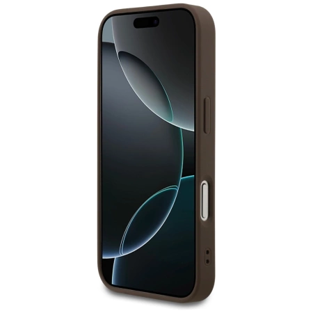 Guess 4G Small Classic Logo MagSafe Hülle für iPhone 17 Pro – braun