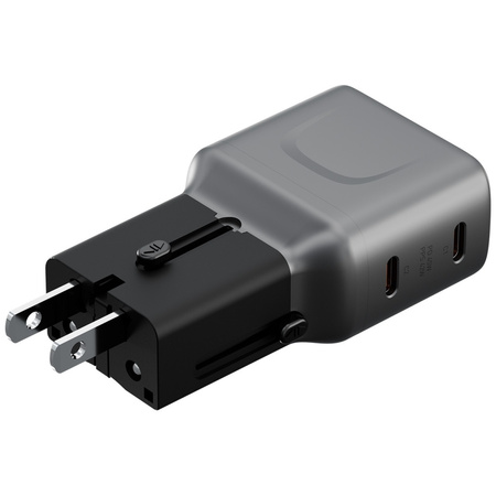 Ładowarka sieciowa Energea TravelGo      Adapter 45 2xUSB-C 45W grafitowo-czarny